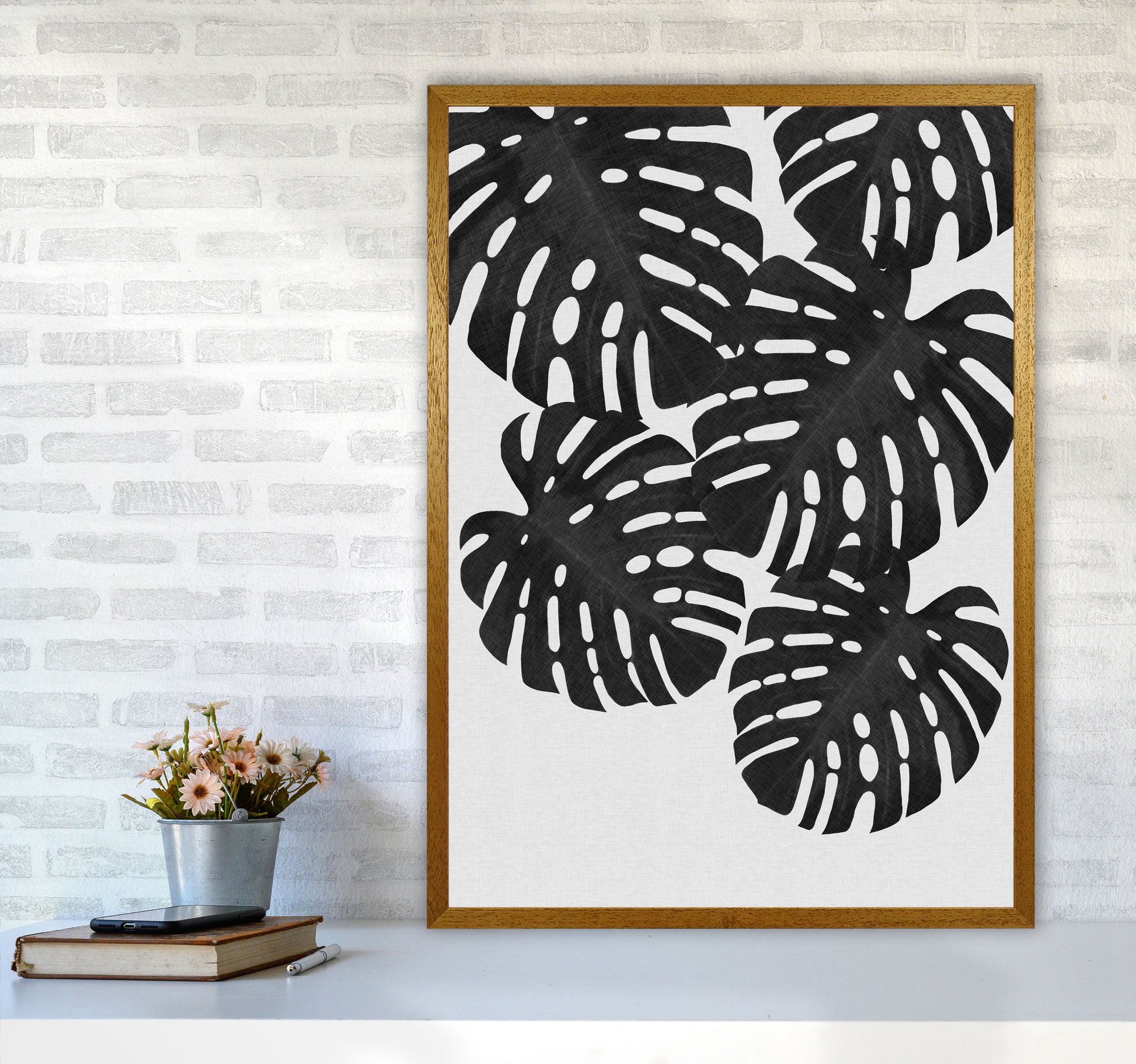 Monstera Black & White I Print By Orara Studio A1 Print Only