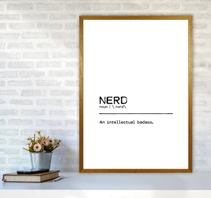 Nerd Badass Definition Quote Print By Orara Studio A1 Print Only