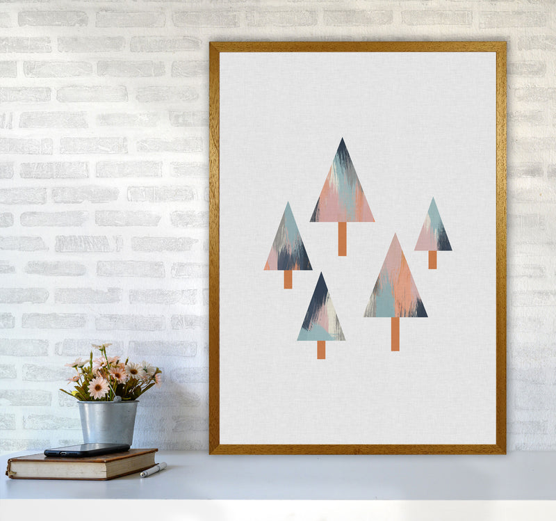 Pastel Trees Print By Orara Studio, Framed Botanical & Nature Art Print A1 Print Only