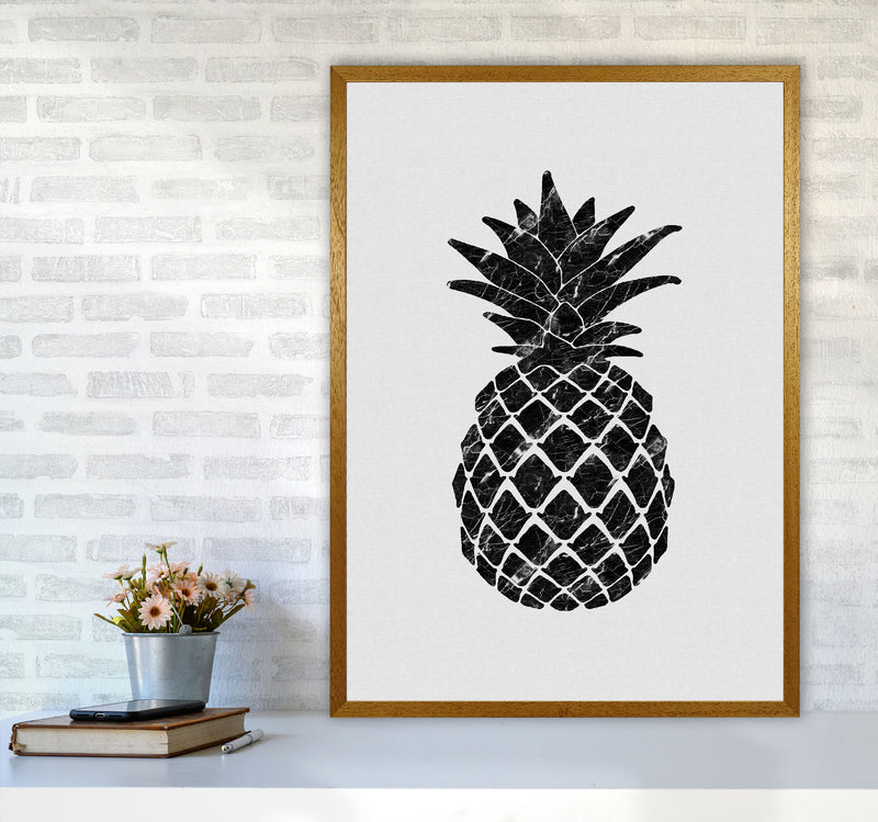 Pineapple Marble Print By Orara Studio, Framed Kitchen Wall Art A1 Print Only