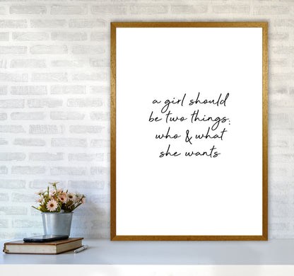Who & What She Quote Print By Orara Studio A1 Print Only