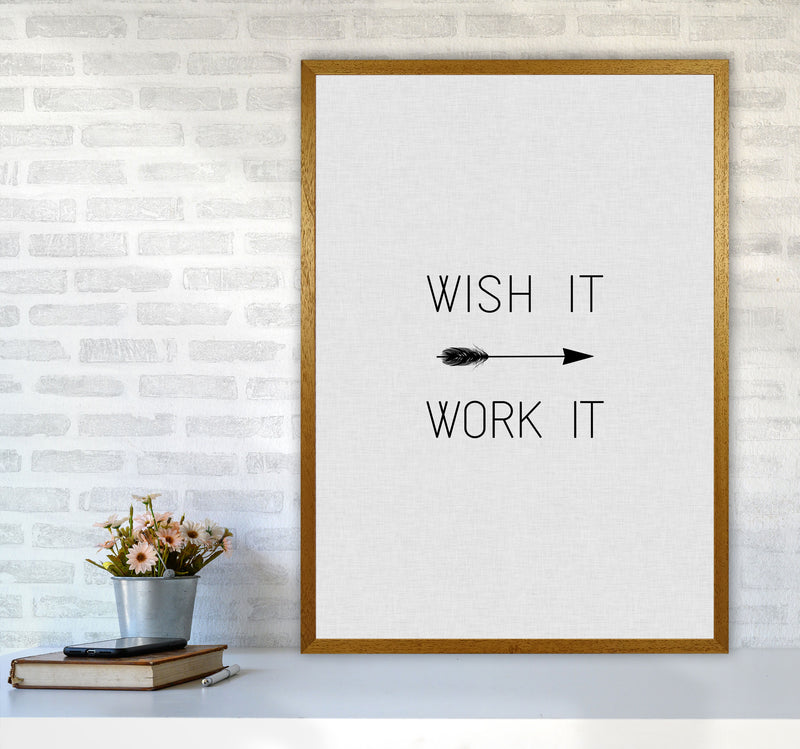 Wish It Work It Arrow Quote Print By Orara Studio A1 Print Only