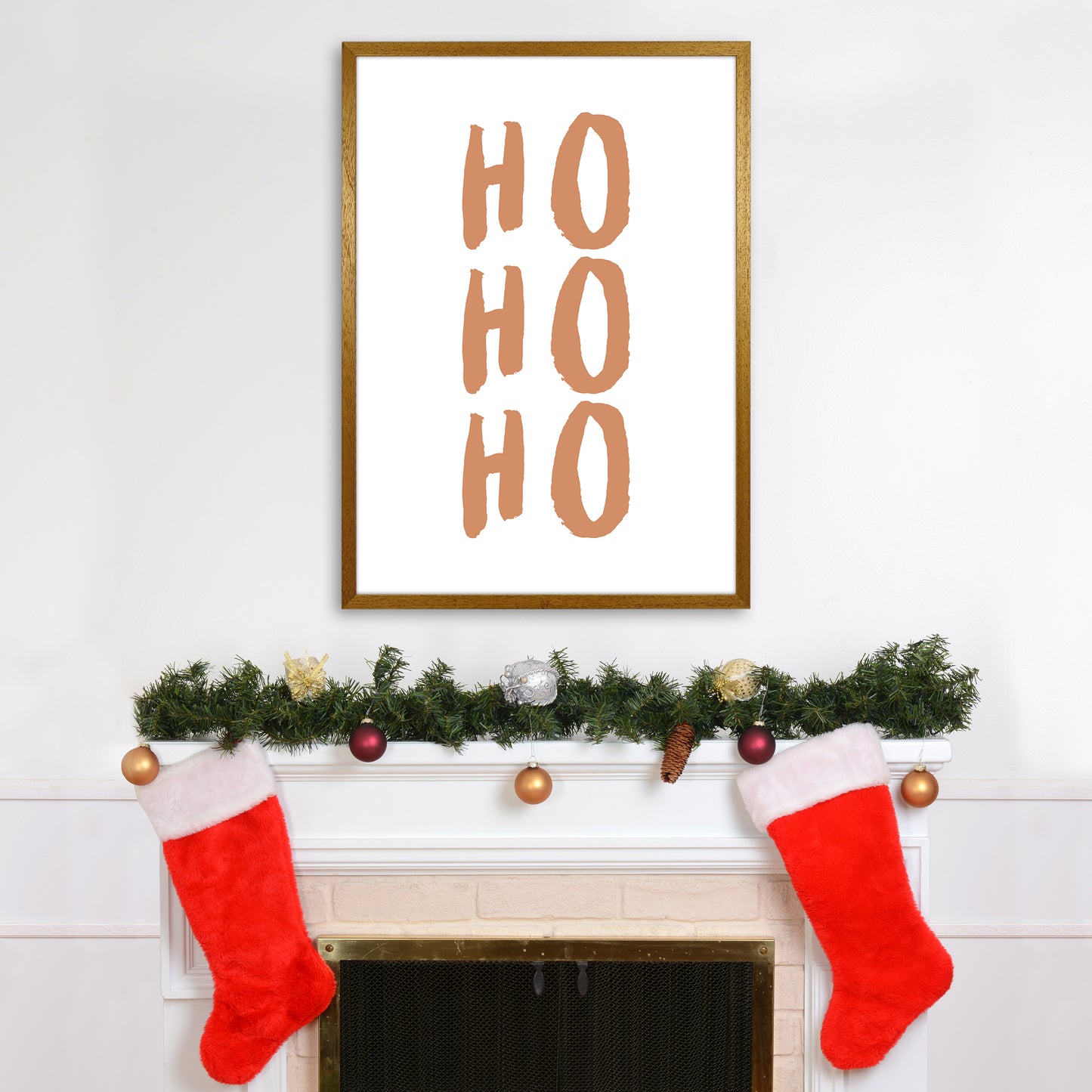Ho Ho Ho Christmas Art Print by Orara Studio A1 Print Only