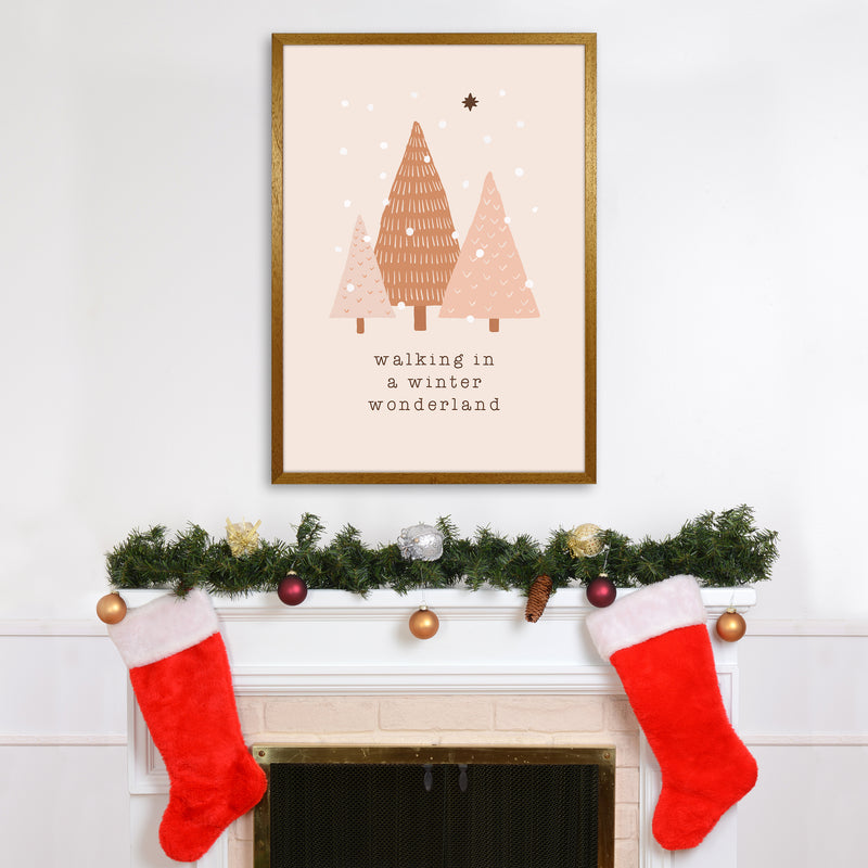 Walking In A Winter Wonderdland Christmas Art Print by Orara Studio A1 Print Only