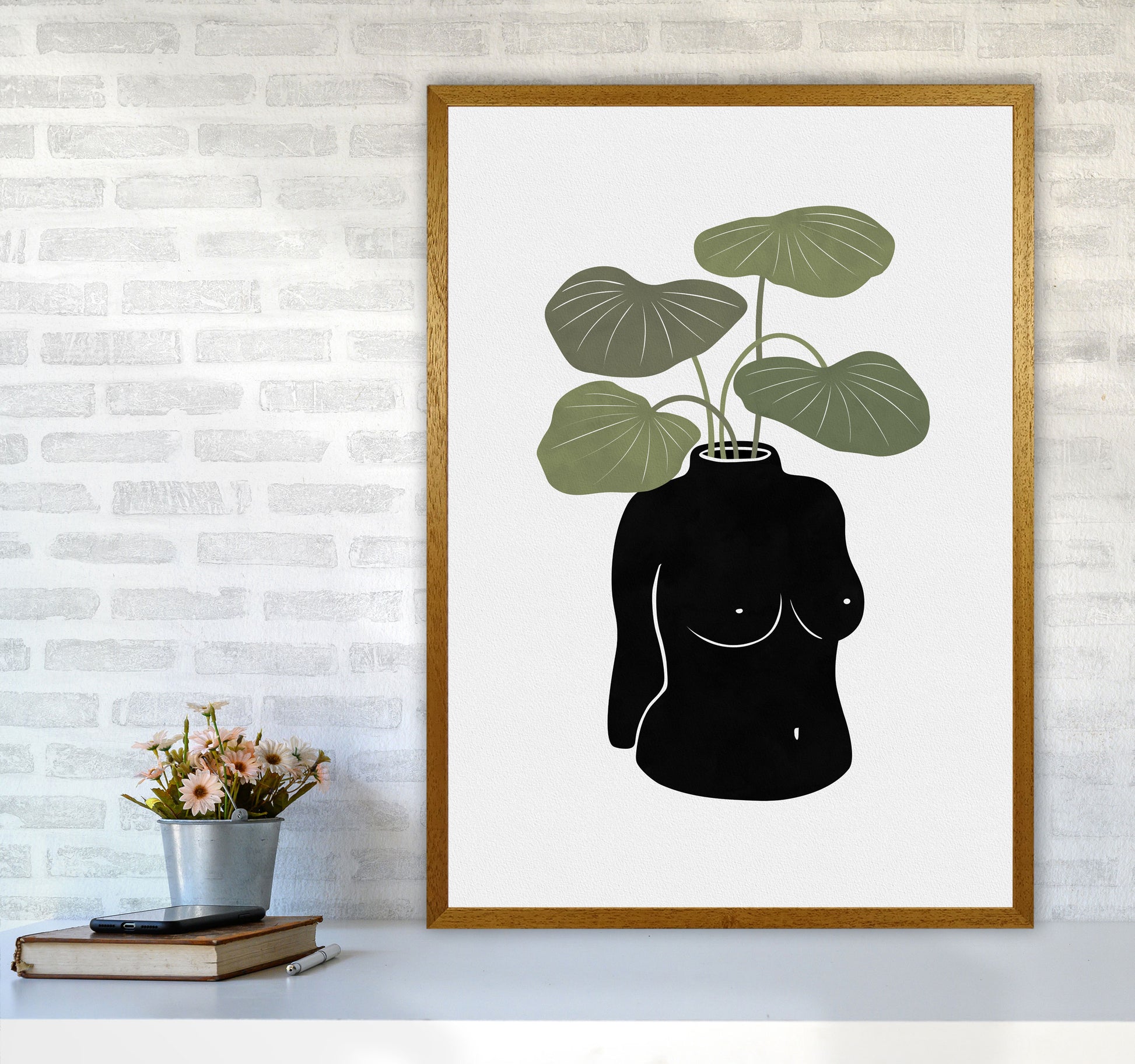 Boob-tanical Vase Art Print by Orara Studios A1 Print Only