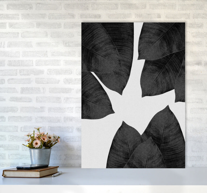 Banana Leaf Black & White I Print By Orara Studio A1 Black Frame