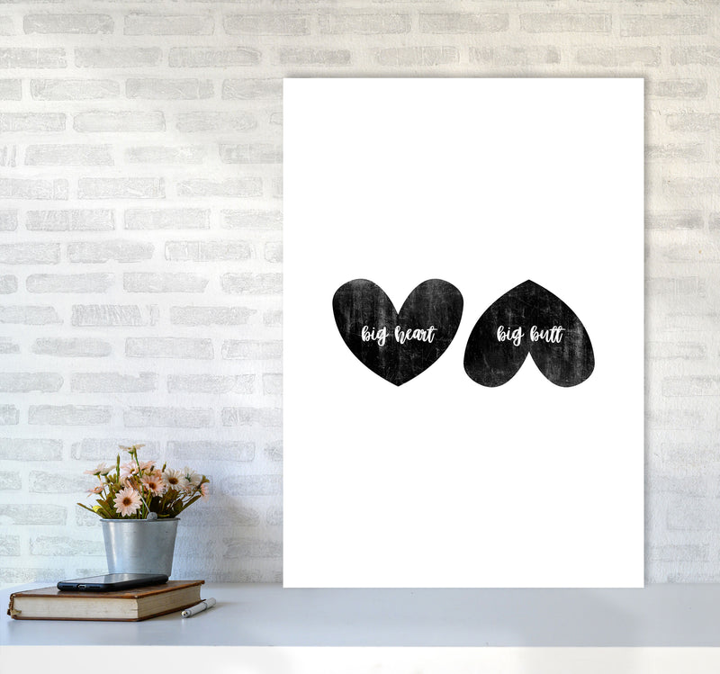 Big Heart Big Butt Humorous Art Print By Orara Studio A1 Black Frame