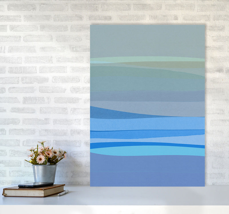 Blue Abstract I Print By Orara Studio A1 Black Frame