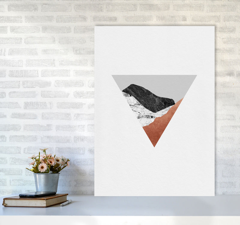 Copper Geometric II Print By Orara Studio A1 Black Frame