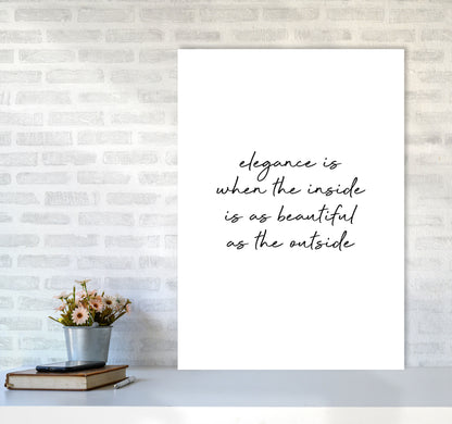Elegance Quote Print By Orara Studio A1 Black Frame
