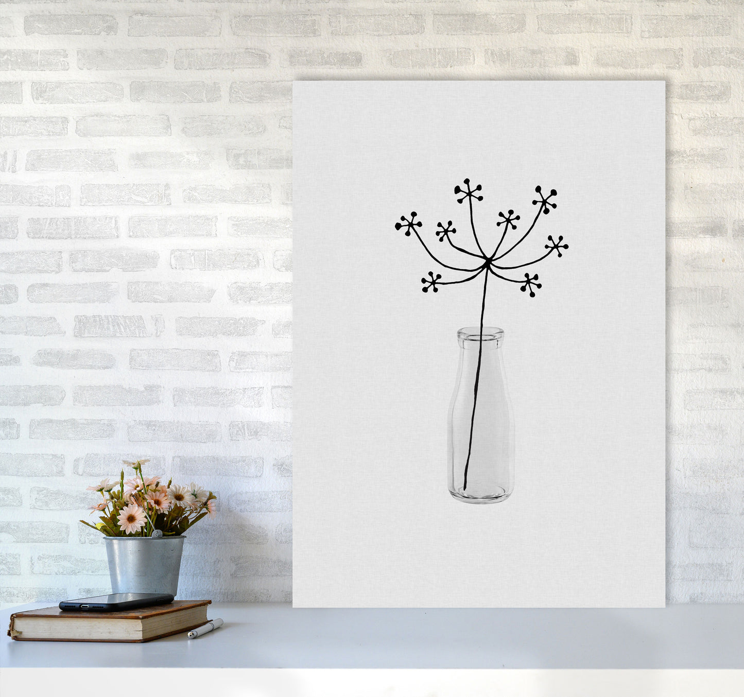 Flower Still Life I Print By Orara Studio, Framed Botanical & Nature Art Print A1 Black Frame