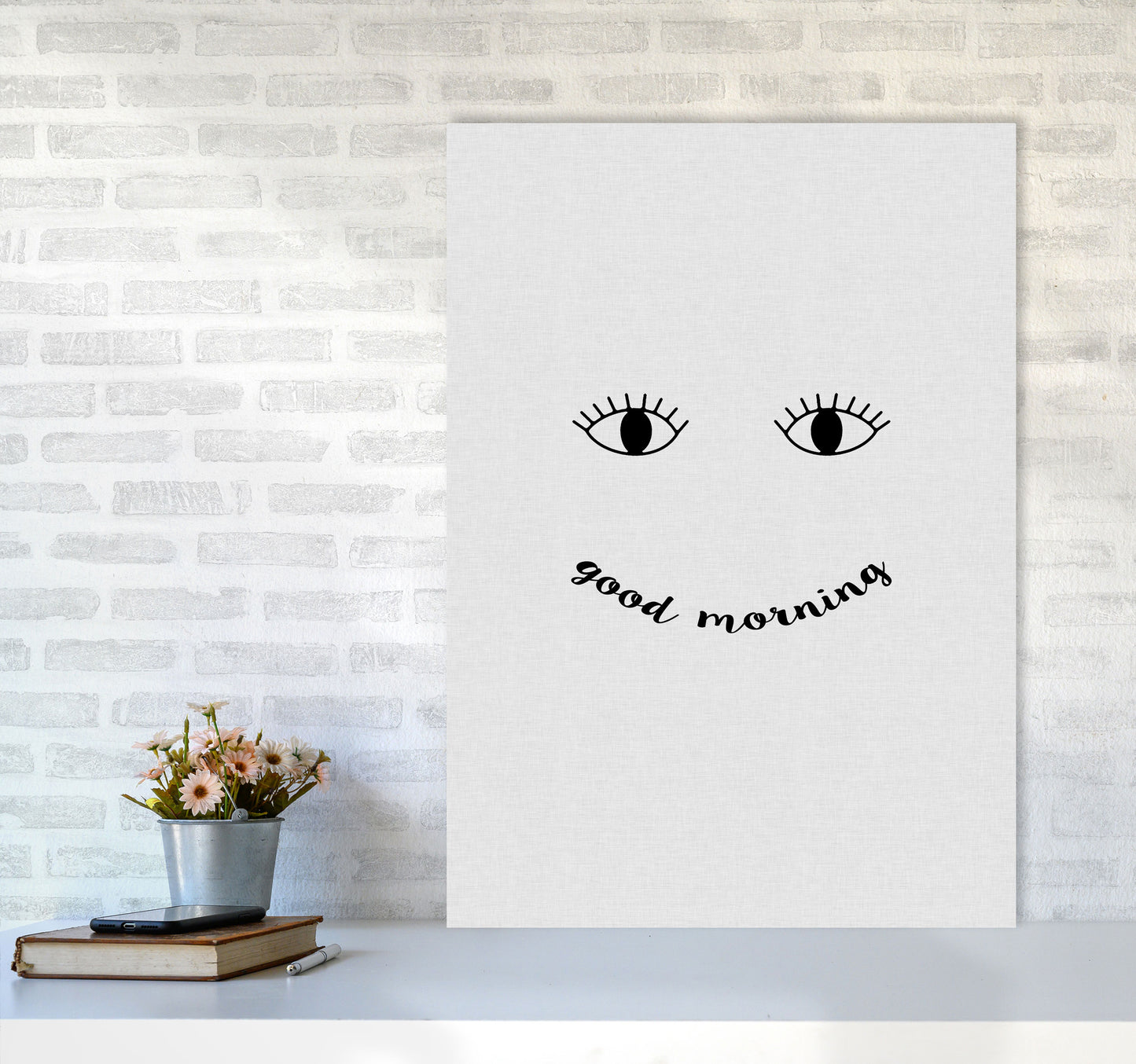 Good Morning Quote Print By Orara Studio A1 Black Frame
