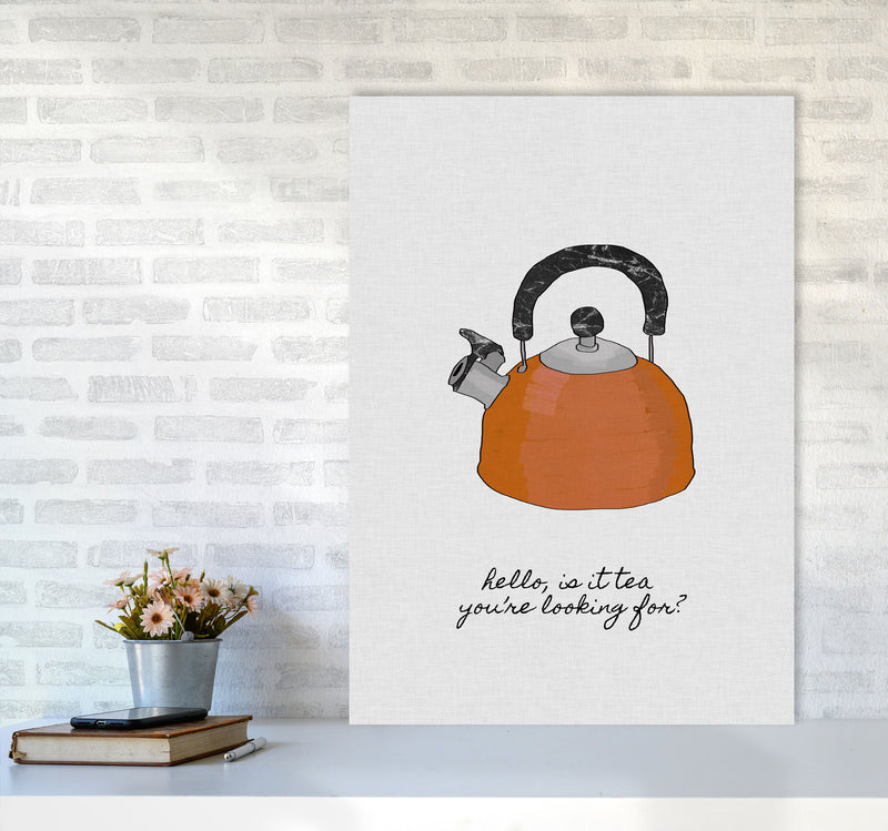 Hello Is It Tea Print By Orara Studio, Framed Kitchen Wall Art A1 Black Frame