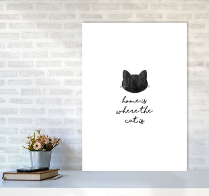 Home Is Where The Cat Is Print By Orara Studio Animal Art Print A1 Black Frame