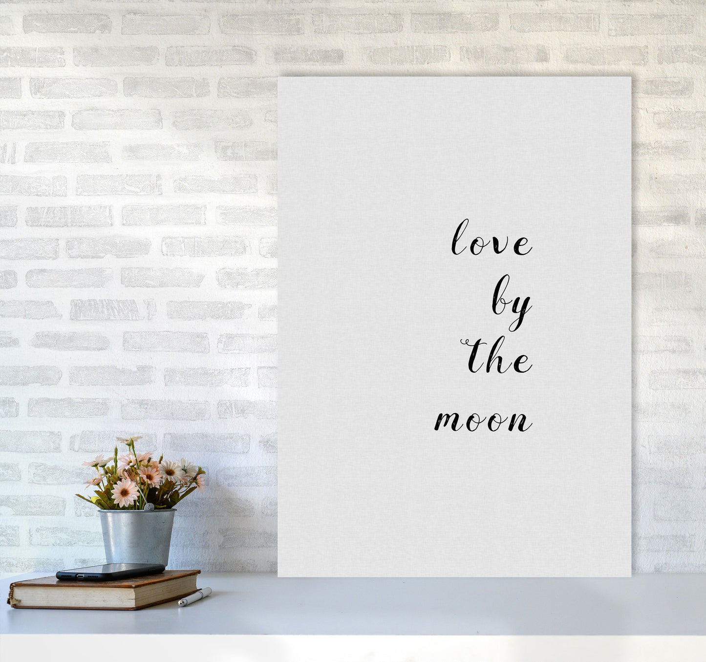 Love By The Moon Print By Orara Studio A1 Black Frame