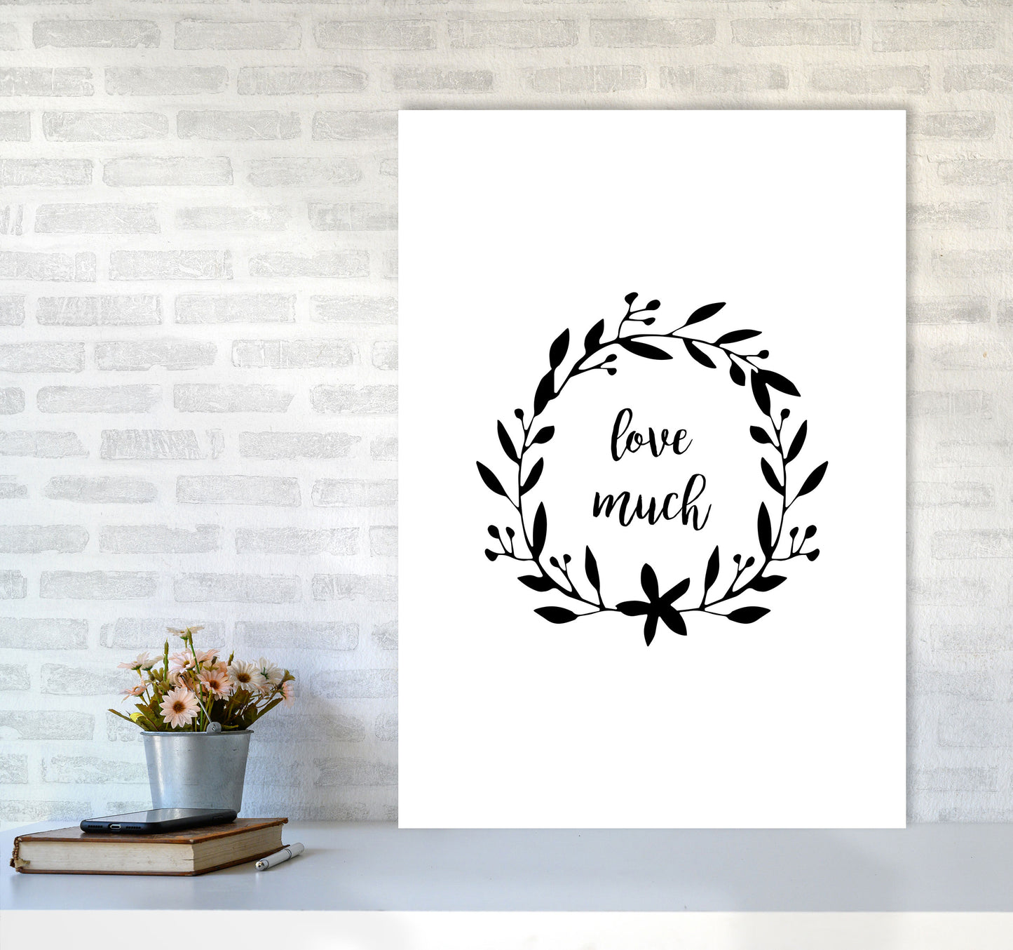 Love Much Illustration Print By Orara Studio A1 Black Frame