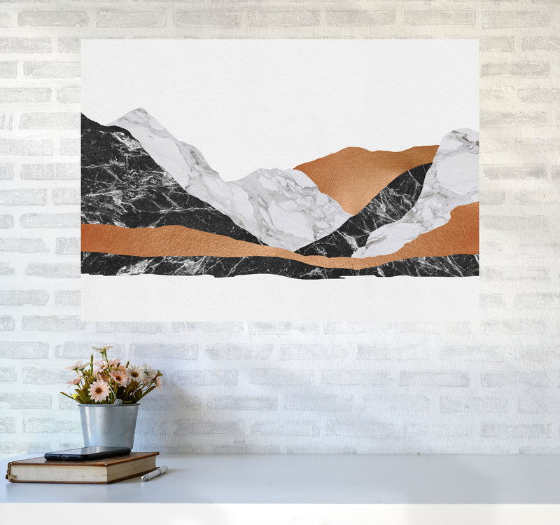 Marble Landscape I Print By Orara Studio, Framed Botanical & Nature Art Print A1 Black Frame