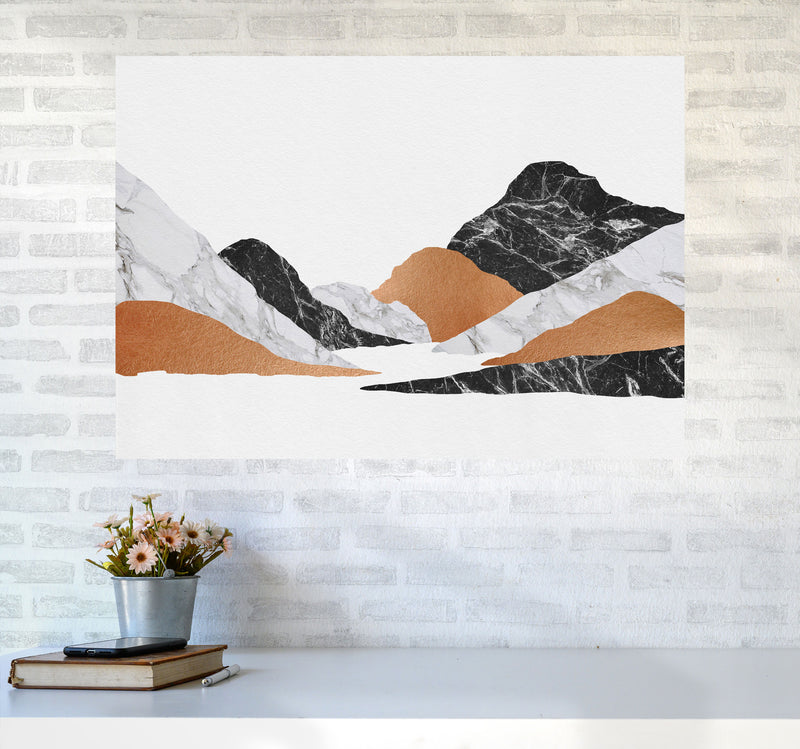 Marble Landscape II Print By Orara Studio, Framed Botanical & Nature Art Print A1 Black Frame