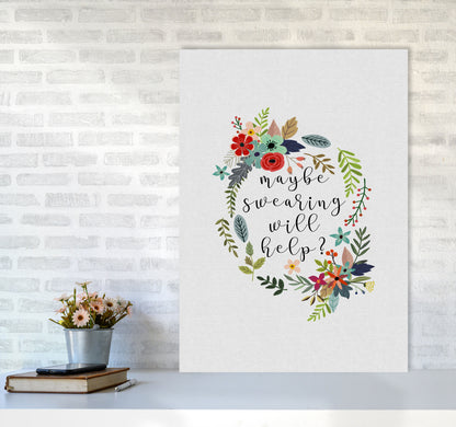 Maybe Swearing Will Help Print By Orara Studio A1 Black Frame
