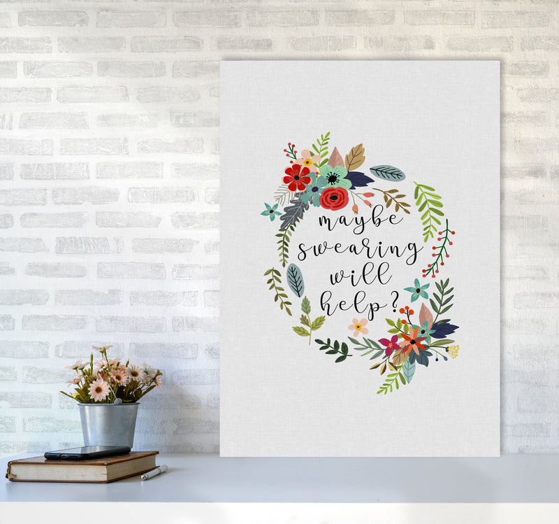 Maybe Swearing Will Help Print By Orara Studio A1 Black Frame