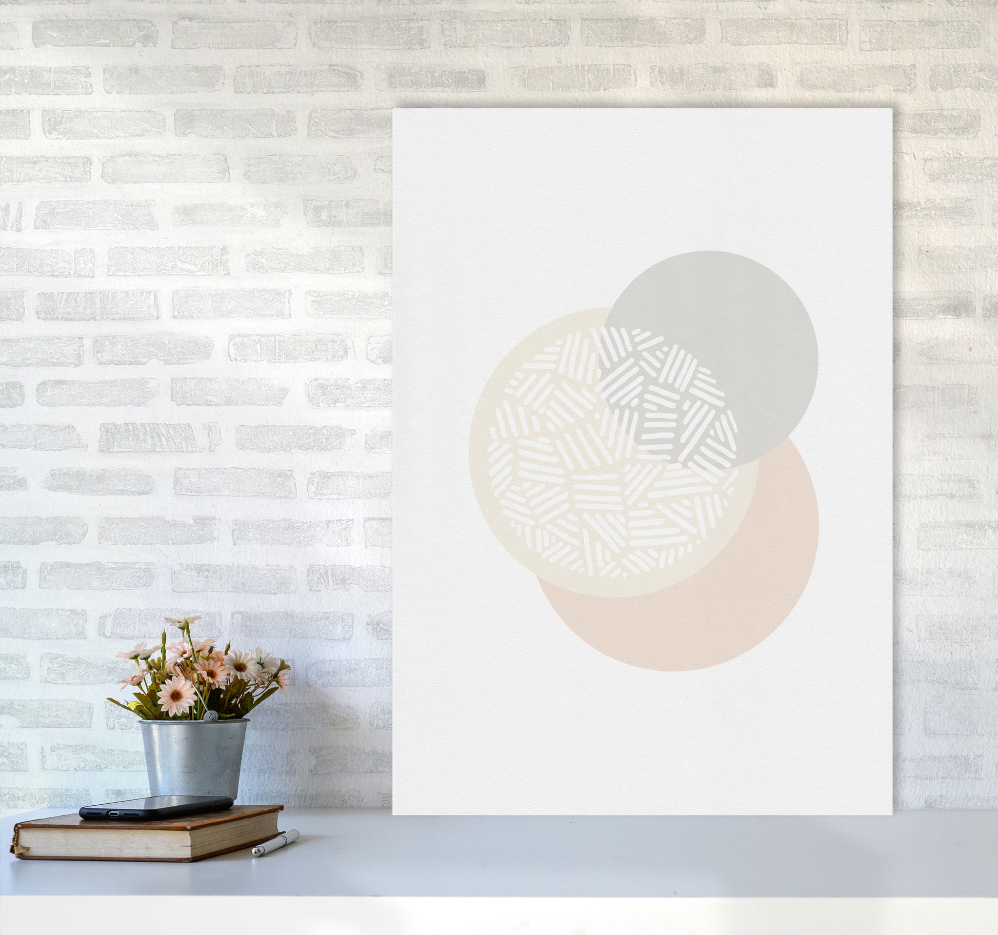 Minimalist Geometric IV Print By Orara Studio A1 Black Frame