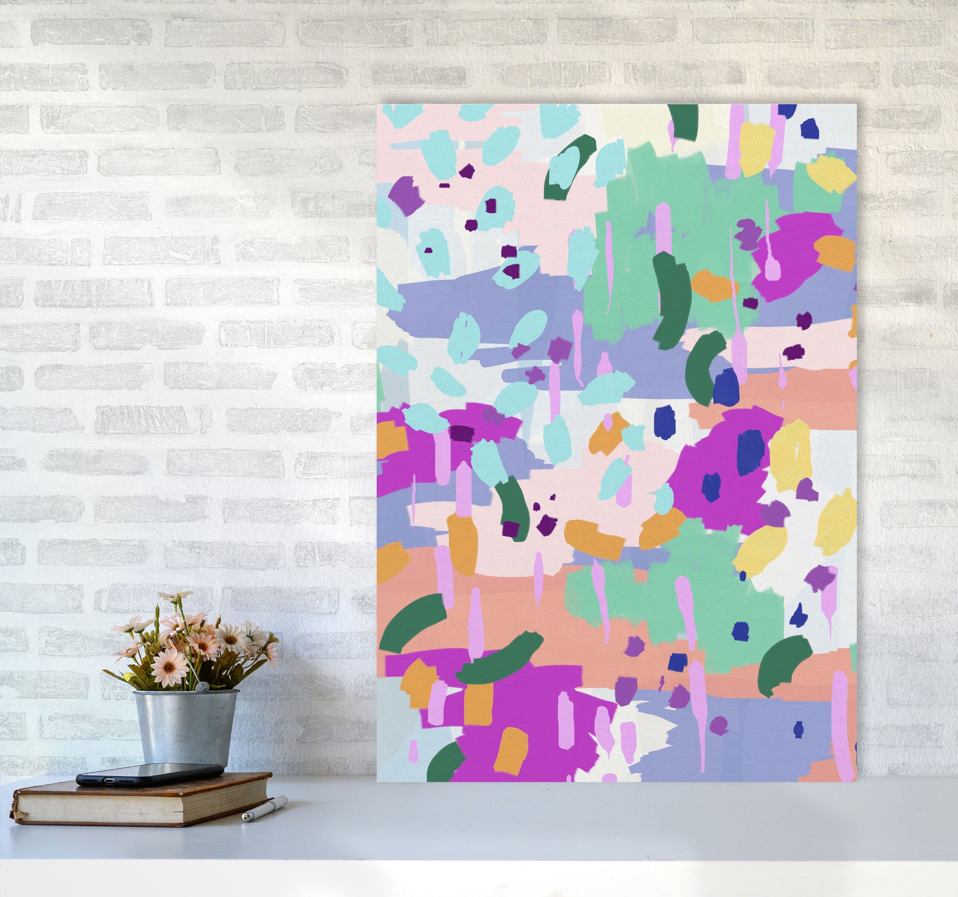 Oil Abstract I Print By Orara Studio A1 Black Frame