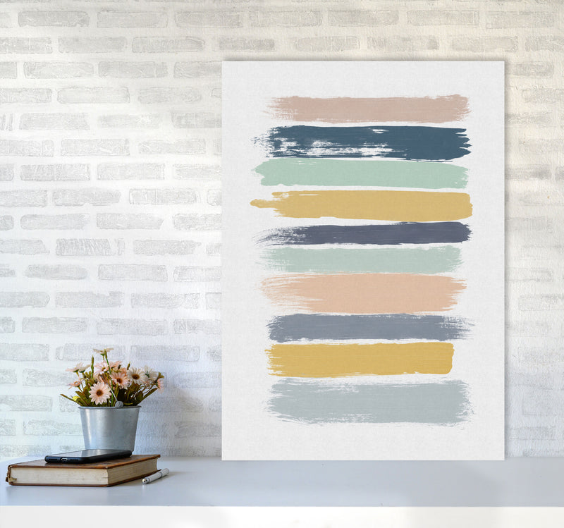 Pastel Stripes Print By Orara Studio A1 Black Frame