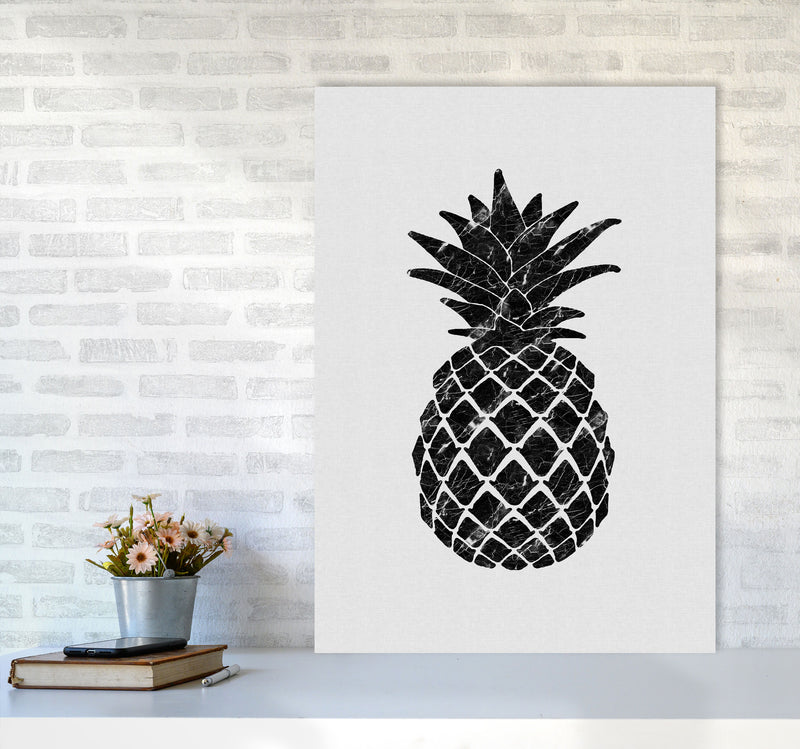 Pineapple Marble Print By Orara Studio, Framed Kitchen Wall Art A1 Black Frame