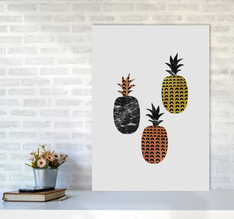 Pineapples Print By Orara Studio, Framed Kitchen Wall Art A1 Black Frame