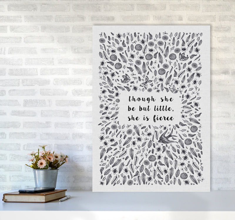 Though She Be But Little, She Is Fierce Print By Orara Studio A1 Black Frame
