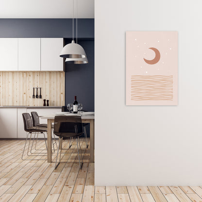 Blush Moon Art Print by Orara Studio A1 Black Frame