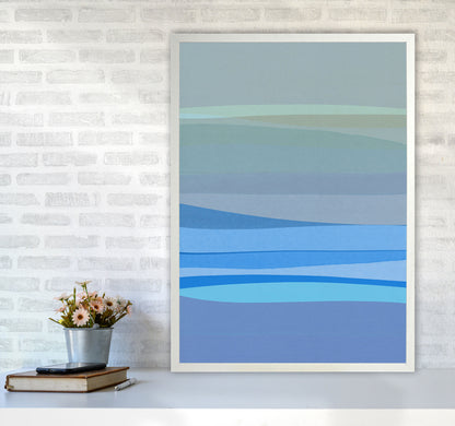 Blue Abstract I Print By Orara Studio A1 Oak Frame