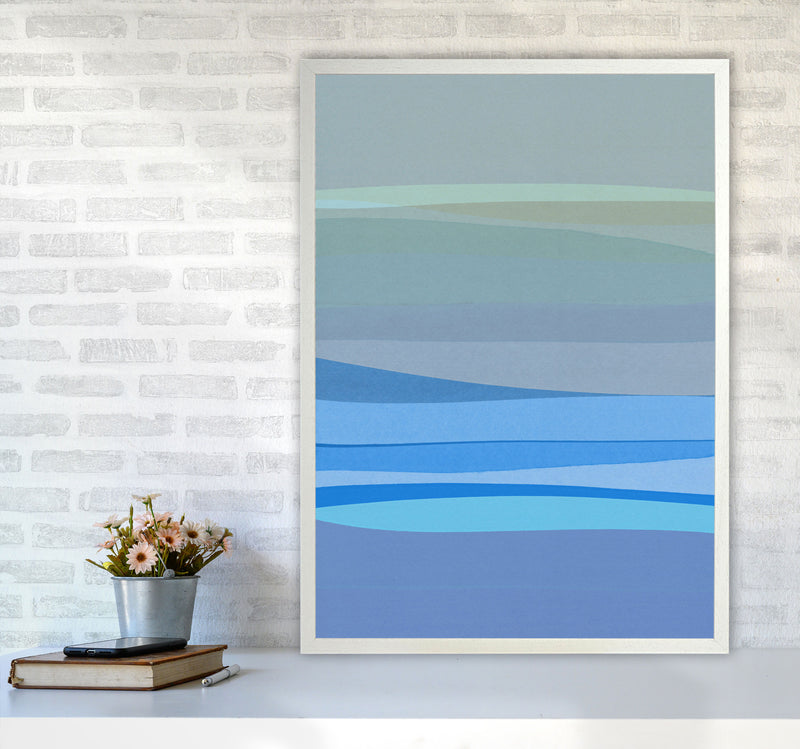 Blue Abstract I Print By Orara Studio A1 Oak Frame