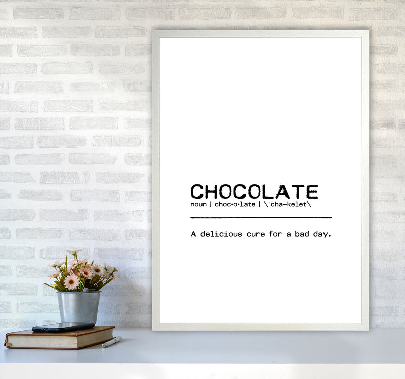 Chocolate Cure Definition Quote Print By Orara Studio A1 Oak Frame