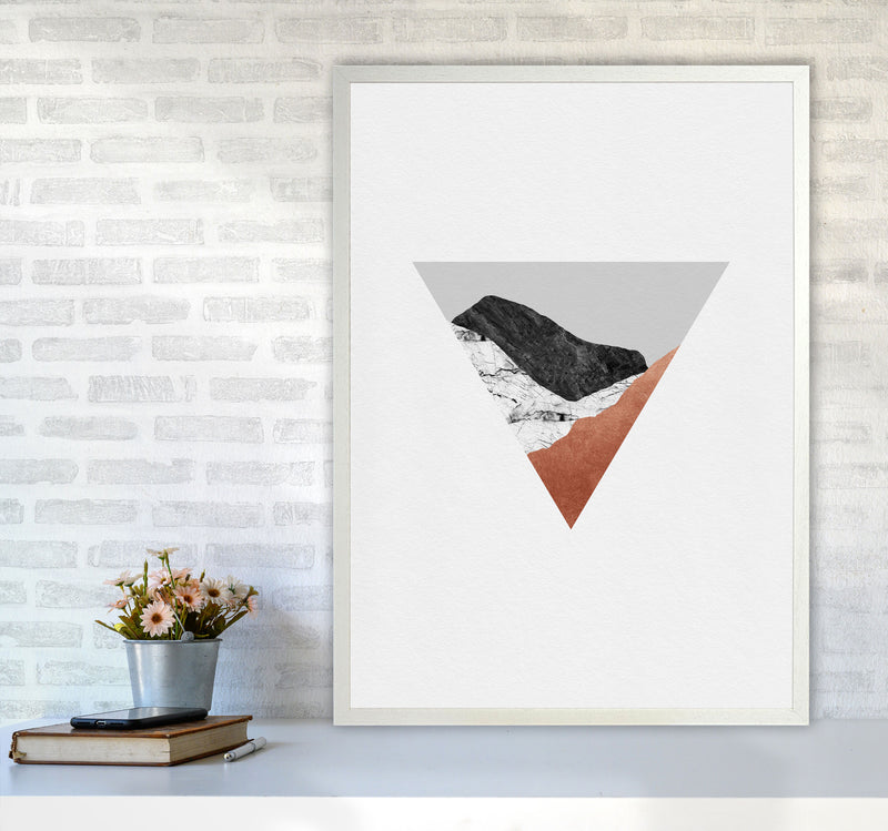 Copper Geometric II Print By Orara Studio A1 Oak Frame