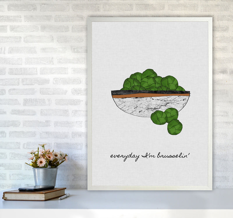 Everyday I&#39;m Brusselin&#39; Print By Orara Studio, Framed Kitchen Wall Art