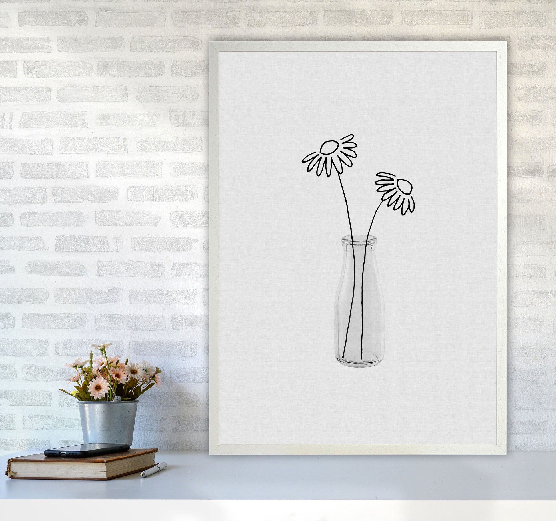 Flower Still Life II Print By Orara Studio, Framed Botanical & Nature Art Print A1 Oak Frame