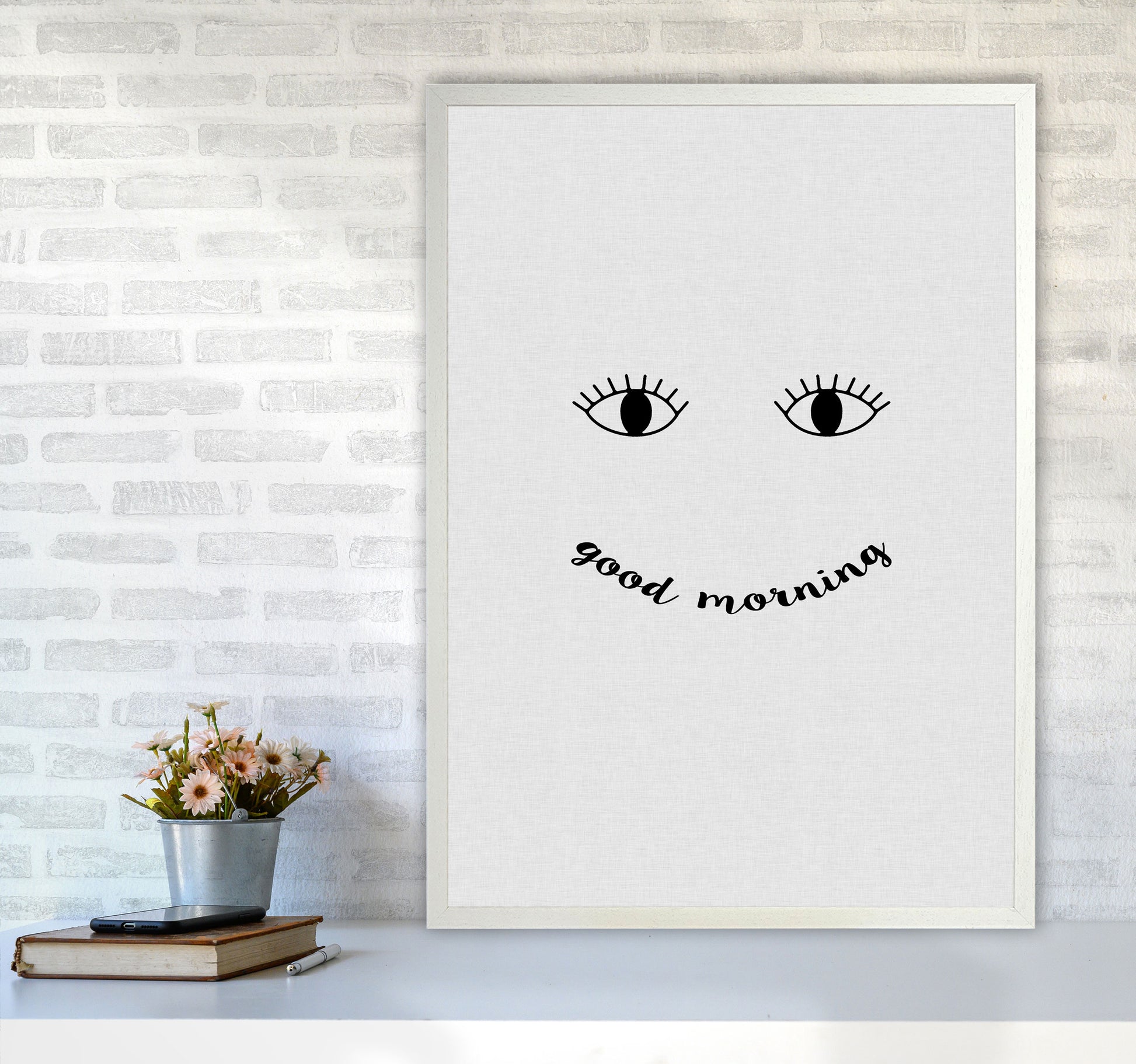 Good Morning Quote Print By Orara Studio A1 Oak Frame