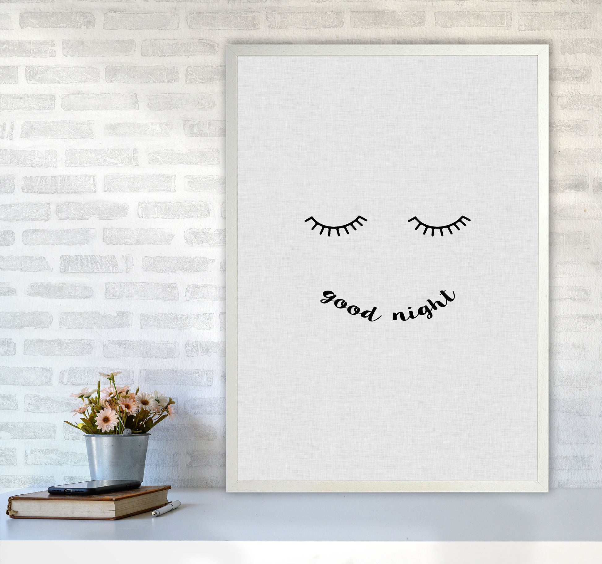 Good Night Quote Print By Orara Studio A1 Oak Frame