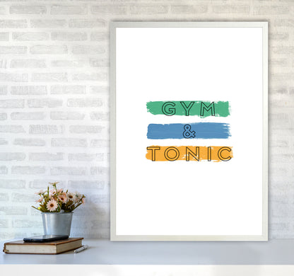 Gym & Tonic Print By Orara Studio, Framed Kitchen Wall Art A1 Oak Frame