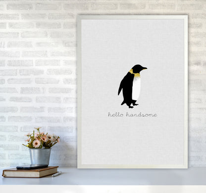 Hello Handsome Animal Quote Print By Orara Studio A1 Oak Frame