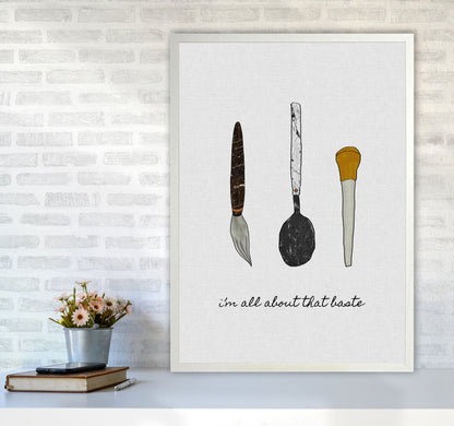 I&#39;m All About The Baste Print By Orara Studio, Framed Kitchen Wall Art A1 Oak Frame