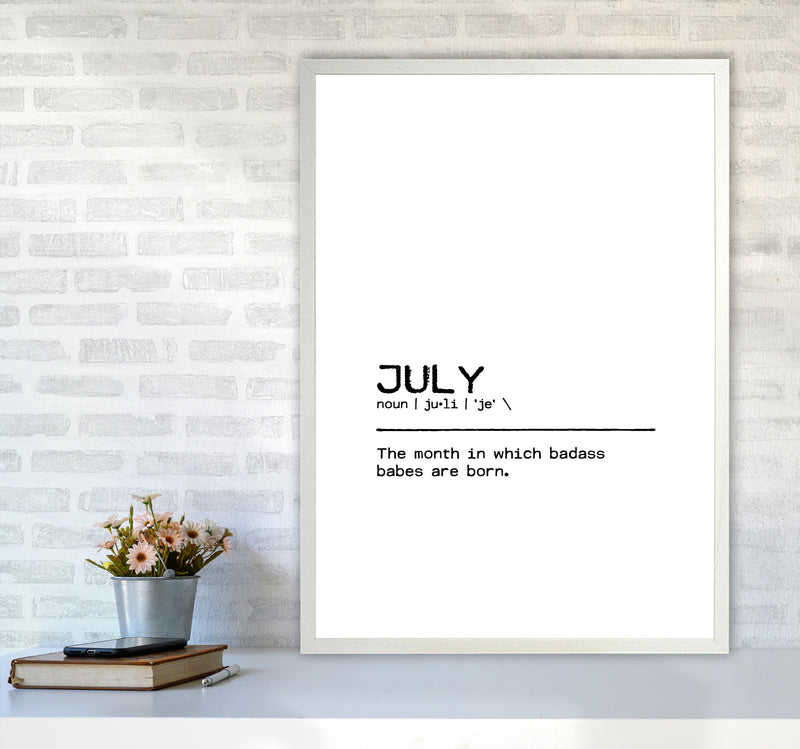 July Badass Definition Quote Print By Orara Studio A1 Oak Frame