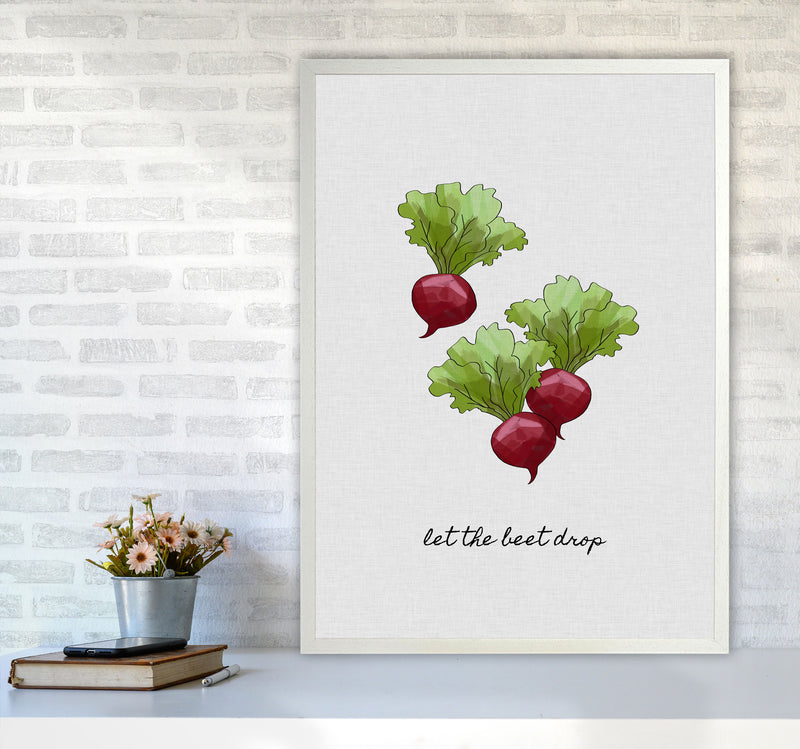 Let The Beet Drop Print By Orara Studio, Framed Kitchen Wall Art A1 Oak Frame
