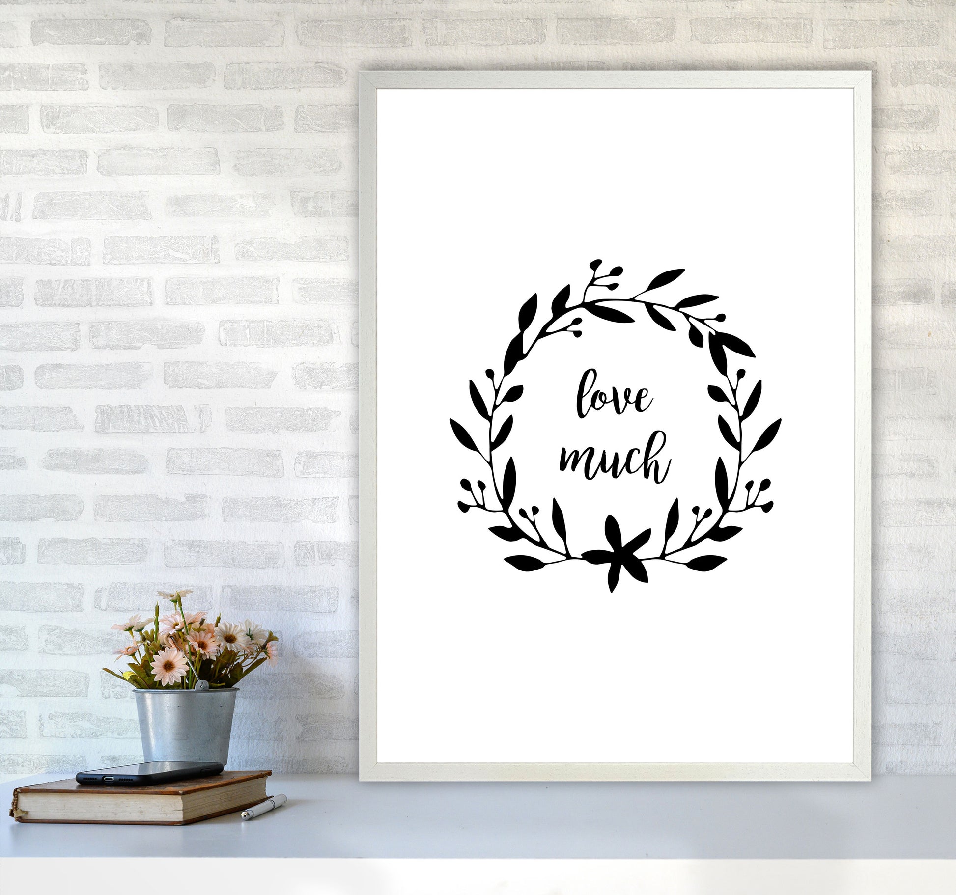 Love Much Illustration Print By Orara Studio A1 Oak Frame