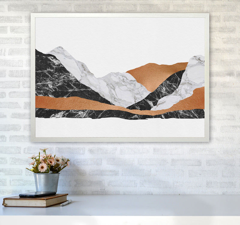 Marble Landscape I Print By Orara Studio, Framed Botanical & Nature Art Print A1 Oak Frame