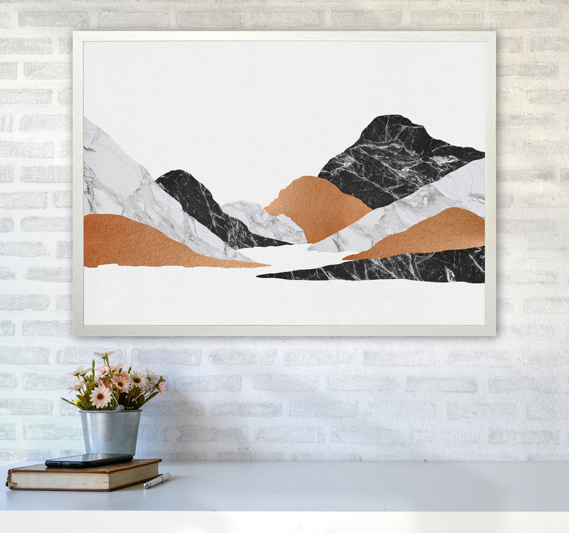 Marble Landscape II Print By Orara Studio, Framed Botanical & Nature Art Print A1 Oak Frame