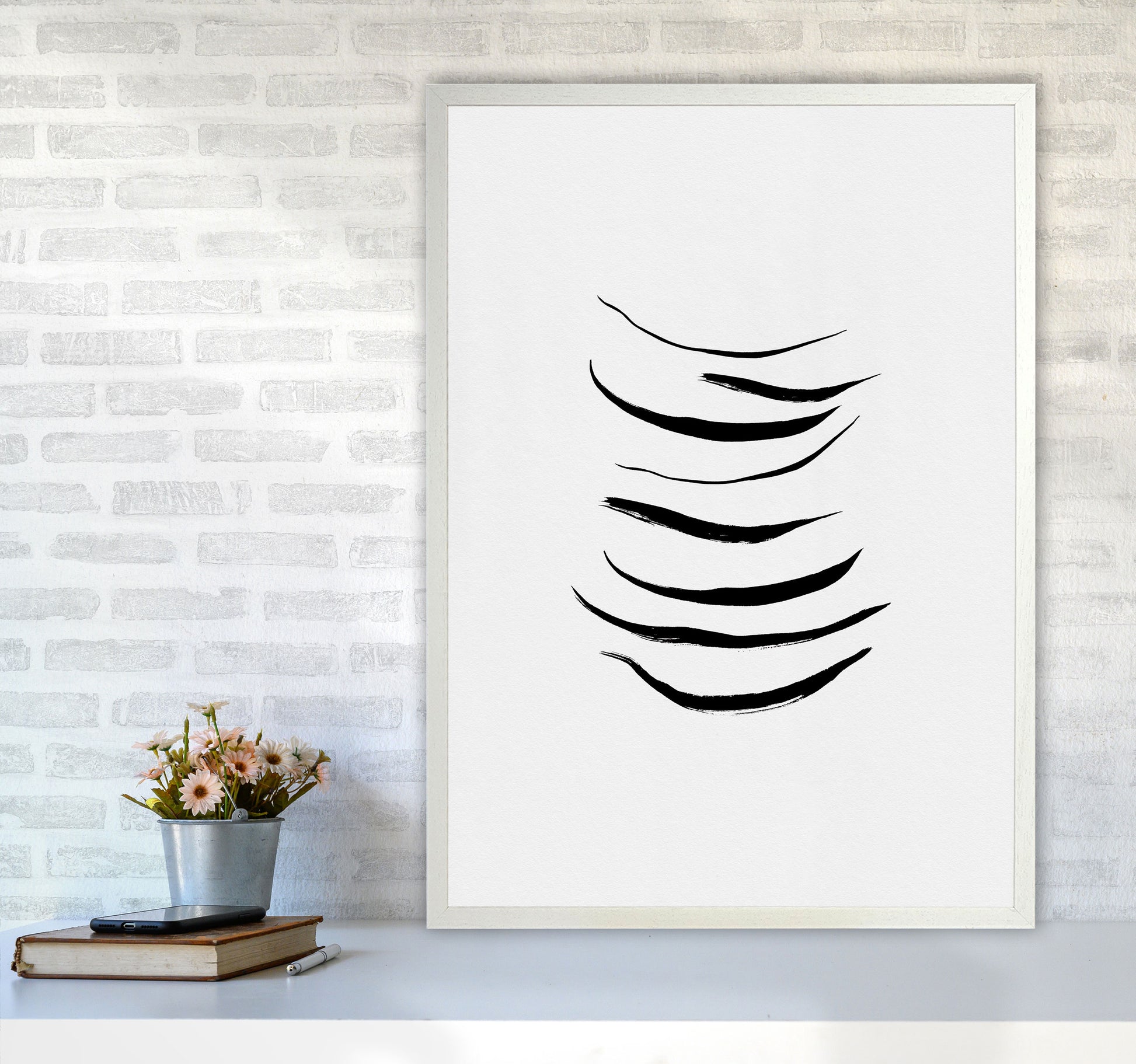 Minimalist Black Painting I Print By Orara Studio A1 Oak Frame
