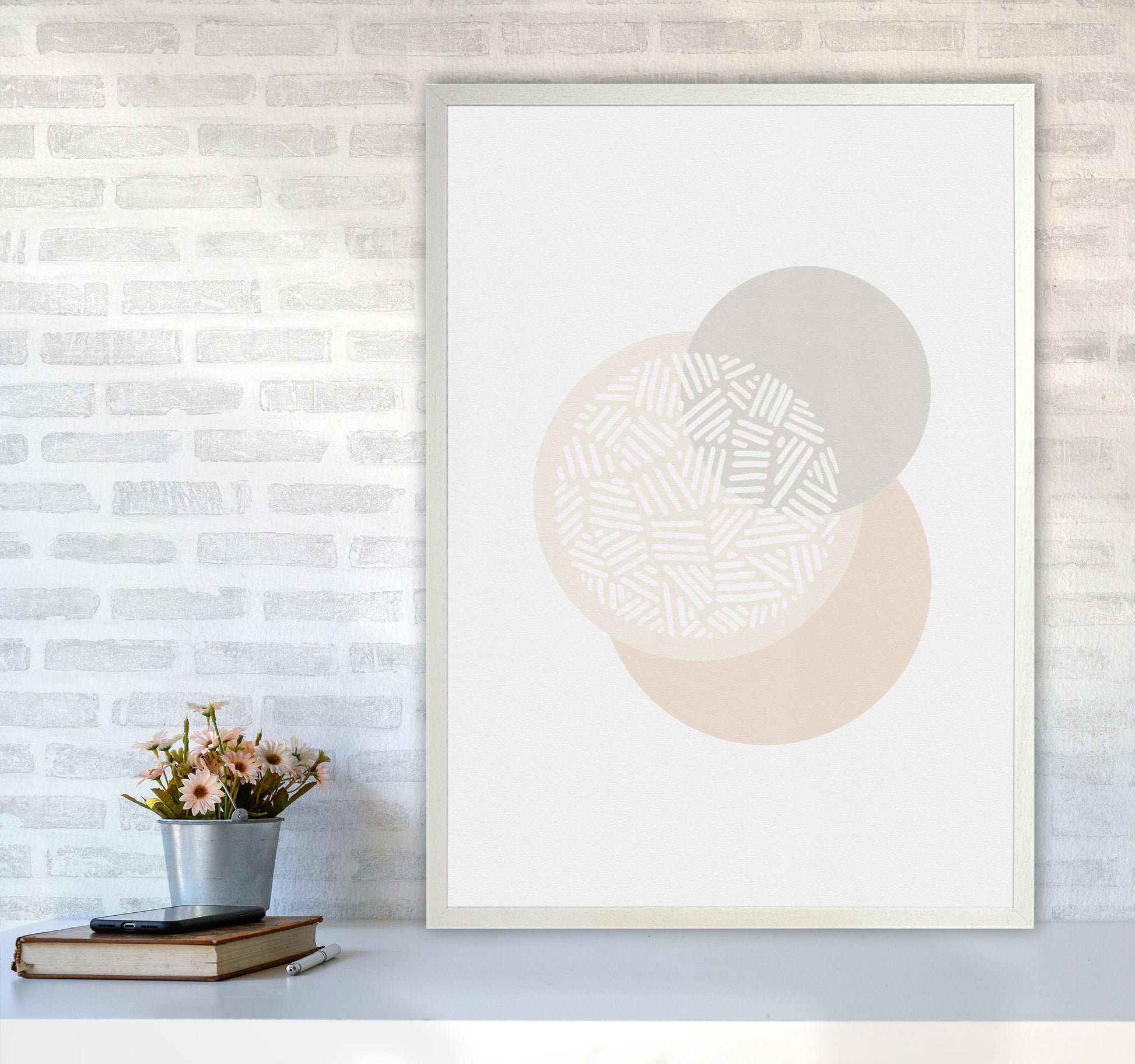 Minimalist Geometric IV Print By Orara Studio A1 Oak Frame