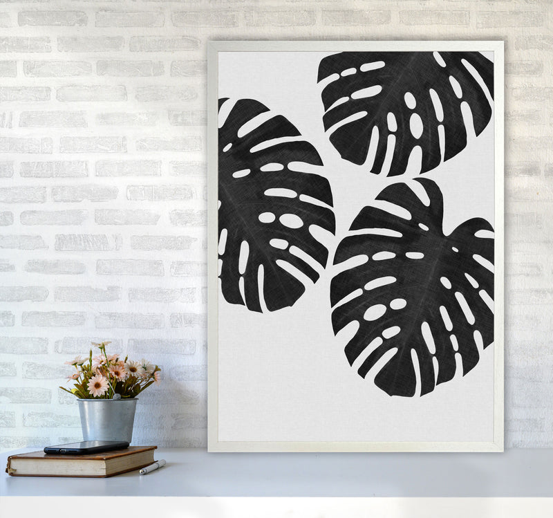 Monstera Black & White III Print By Orara Studio A1 Oak Frame